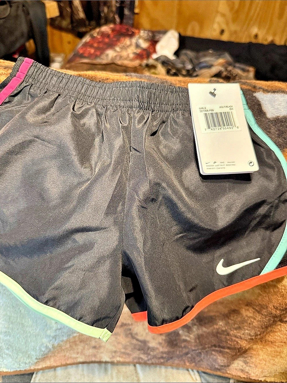 Nike Girls Dri-FIT Tempo Running Shorts Color Block Girls 6X